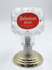 Vintage Bohemian Club Beer Tap Handle Glass picture