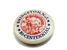 Bridgeton New Jersey Bi Centennial Pin Button Vintage picture