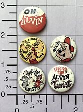 ALVIN and the CHIPMUNKS ~ 5 metal pinback ~ LET’S DO THE ALVIN TWIST~ 1962 picture