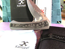 Kansept Kratos. Damascus. Rose Pattern CF. Gray Titanium. Discontinued. Sold Out picture