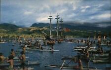 Bounty Arrives at Tahiti Metro-Goldwyn-Mayer Inc. Chrome Postcard Vintage picture
