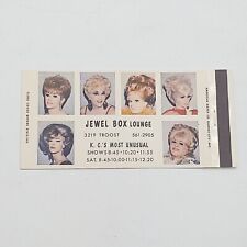Vintage Jewel Box Lounge Kansas City Burlesque Drag Club Matchbook Cover picture