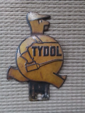 Vintage Metal TYDOL Running Oil Man License Plate Topper - 4