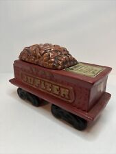 Vintage McCormick Red Jupiter Train Coal Car Decanter Bottle picture