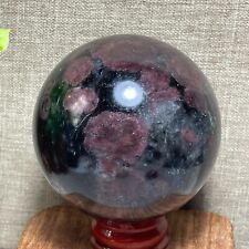 Top Natural Red garnet Firework Crystal Sphere mineral Healing 342g 57mm  A30 picture