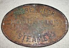 BRASS TURRET DECK STEAMER DOXFORDS  PATENTS STEAM SHIPS  GREAT LAKES SHIPS picture
