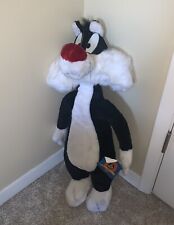 Rare 1997 VTG 28” Giant Sylvester Cat Looney Tunes Fiber Filled Has Wear READ picture