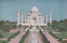 vintage  Agra India, Taj Mahal Garden View postcard,  used, unposted picture