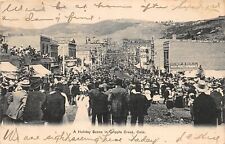 J22/ Cripple Creek Colorado Postcard c1910 Holiday Scene Parade Crowd  35 picture