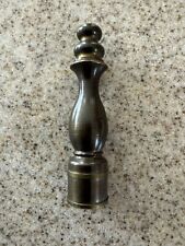 Vintage Antique Brass Lamp Finial  2” Tall Nice Patina Small Hole, 2 Available picture
