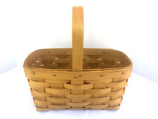 Longaberger 2000 SPRING BASKET with Fixed Handle 11 in x 8 in x 5.5 in EUC picture