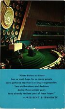 United Nations General Assembly 8th Session President Eisenhower 1953 Postcard picture