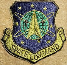 USAF AIR FORCE Patch: SPACE COMMAND: PETERSON AFB, CO: SUBDUED MILITARY ORIGINAL picture