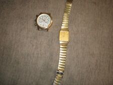 Vintage Junk Drawer Lot, Seiko Quartz wrist watch, Accutime Watch Corp Watch picture