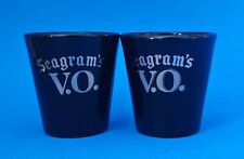 2 SEAGRAM'S V.O. BLACK SHOT GLASSES picture
