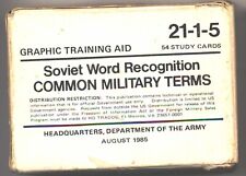 Soviet Word Recognition - Common Military Terms - US Army Study Cards picture