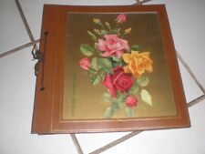 Large Vintage Scrap Book Album Ephemera 1940'/50s Summer Flower Theme  picture