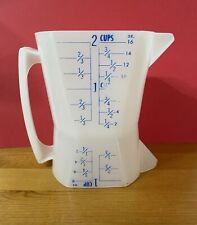 Vintage Blue Westland Plastic Double Sided Measuring Cup 1 & 2 Cups Cooking USA picture