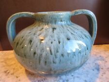 ANTIQUE SIGNED CAMARK 2-HANDLE ARTS & CRAFTS POTTERY VASE TWO-TONE DRIP picture