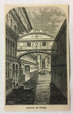 1872 small magazine engraving ~ BRIDGE OF SIGHS Venice picture