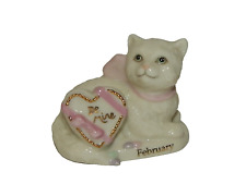 Lenox Monthly Calendar Cat February Valentine Figurine picture