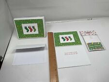 10 Holiday Stocking Cards Envelopes 10 Place Cards/Gift Enclosures Green    picture