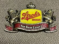 Vintage STROH'S Lighted Beer Sign FOR BEER LOVERS  Man Cave Bar Advertising 19