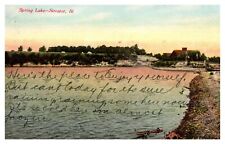 postcard Spring Lake Streator Illinois 1908 Writing on face A2084 picture