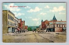 Hornell NY-New York, Scenic View, Business Area Main Street Vintage Postcard picture