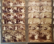 DOMESTIC SCENES / COUPLES ~ UNDERWOOD ~ LOT of 12 Antique Stereoview Cards picture