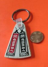 vintage PLASTIC RUBBER ADVERTISING J B WELD KEYCHAIN TAG SULPHUR SPRINGS,TEXAS picture