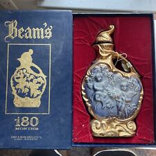 James B Beam 1974 Vintage Decanter Regal China Bottle Gold Blue Angels EMPTY picture