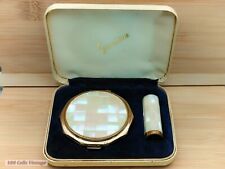 Stratton Boxed Mother of Pearl Lipstick Holder-Vintage Ladies Powder Compact-1li picture