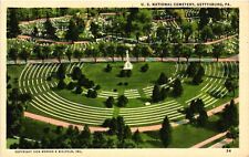 Vintage Postcard- US National Cemetery, Gettysburg, PA UnPost 1930s picture