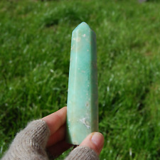 5in 171g Large Genuine Green Chrysoprase Crystal Tower picture