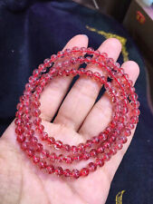 4.7mm Real Natural Red Strawberry 7 Seven Super Fine Iron Ore The Bead Bracelet picture