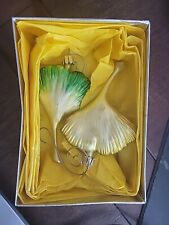 Two Yellow And Green Ginkgo Leaf Matt McGhee Ornaments picture