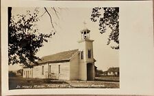 RPPC Stevensville Montana Saint Marys Mission Church Real Photo Postcard c1930 picture