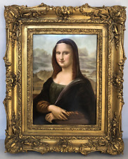 Antique Hand Painted Rosenthal Porcelain Plaque of Mona Lisa (Leonardo Da Vinci) picture