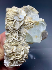 330 Gram Beautiful Aquamarine Crystal With Muscovite Specimen From Pakistan picture