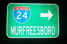 MURFREESBORO Interstate 24 route road sign 18