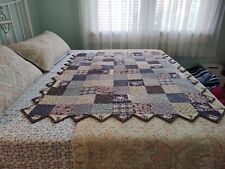 Vintage hand sewn Patchwork signed Quilt by Donna Sharp , Blanket, Summer, picture