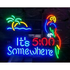 It's 500 Somewhere Palm Tree Parrot Neon Lamp Sign 17