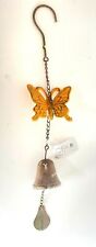 Ganz Cast Iron Light Orange Butterfly Windchime Bell Chime 18 3/4