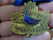 Antique Fraternal Medal RARE Honorable Order of the Blue Goose 1928 Montreal  picture