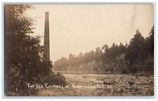 c1910's The Old Chimney At Versailles NY, Cattaraugus RPPC Photo Postcard picture