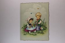 Vintage Western Germany Cute Reply Kruger Greeting Card c.1966 picture