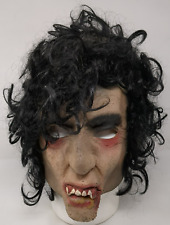 Vintage 1970s Topstone Inc Danbury Ct Rubber Halloween Vampire Mask Hair Horror picture