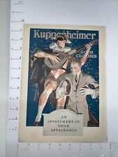 1922 KUPPENENHEIMER Clothing Vintage Print AD Openly Gay Illustrator Rare Find picture