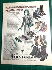 1939 Print Gaytees Rubber Boots & Shoes, Wide Variety,  10.5